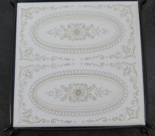 Vintage white cream floral - vintage,