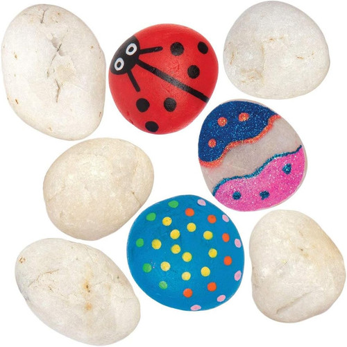 White painting stones - white,