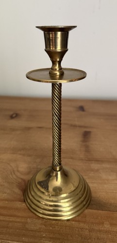 Vintage brass candlestick - brass,