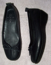 Tlc navy blue leather wedge - leather,,