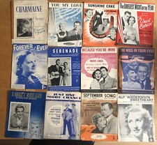 Vintage Music Scores x12
