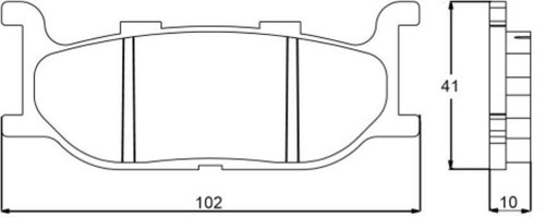 Front brake pads recessed for - brake,