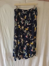 Joules Leah Size 16 Long Tiered Half Elasticated Waist With 2 Side Pockets Skirt
