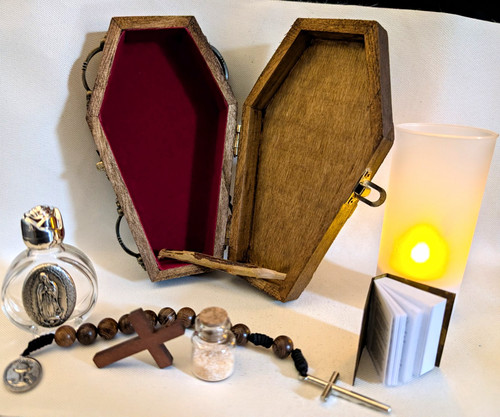 Halloween wooden coffin spirit - wooden,