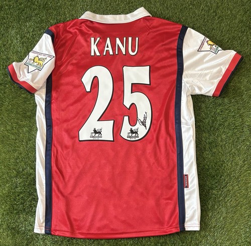 Kanu signed arsenal 1998 - signed,