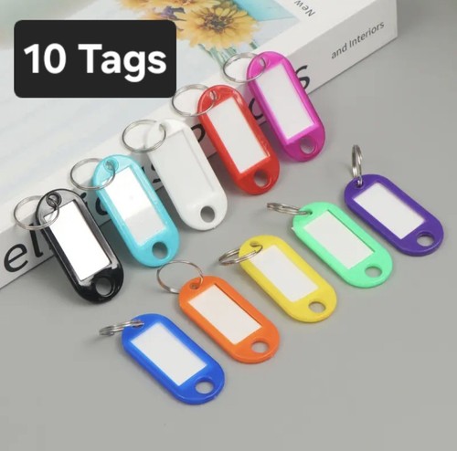 Key ring tags plastic - key,
