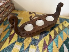 Wooden Viking Ship Candle