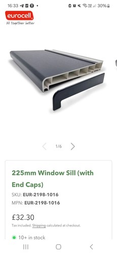 Upvc window door cill 150mm - upvc,