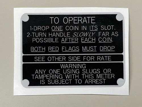 Replacement instructions decal - replacement,