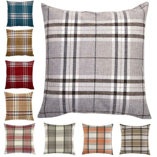 Tartan check cushion covers - cushion,