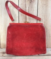 VTG Red Suede Waldybag Purse