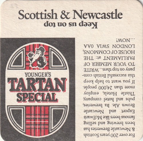 Beer mat scottish - mat, &