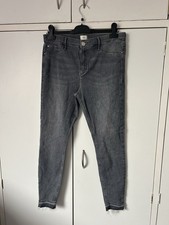 New Unworn Molly Jeans From River Island- Grey- Skinny- Size 16