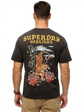 Superdry Tattoo Graphic Design Print  Loose Fit T-Shirt Tiger Casual Tee s/s