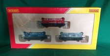 Hornby Railroad 00 Gauge LWB 3 Open Goods Coal Wagons Set R6482 Mint In Box