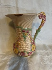 ARTHUR WOOD ART DECO  JUG - GARDEN WALL PATTERN 20.5cm TALL