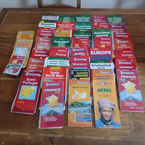 Large collection road maps - collection,