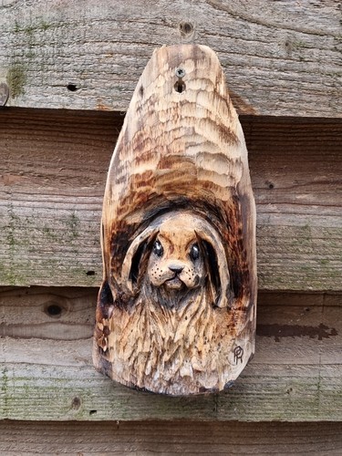 Chainsaw carving rabbit - of,