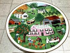 FENTON Staffordshire FARM fruit picking plate Orchard Apple Animals Farmyard