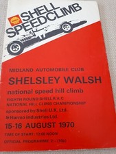 RAC National Hillclimb Championship Programme Shelsley Walsh August 1970