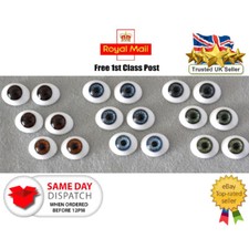 Solid glass eyes oval flat back 24mm for Reborns,Ooaks and other crafts