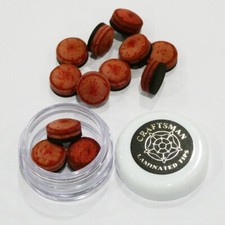 Craftsman Pro Red Laminated Snooker Cue Tips 3 x 11mm - Hard hardness