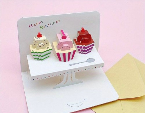 Birthday card pop - 3d,