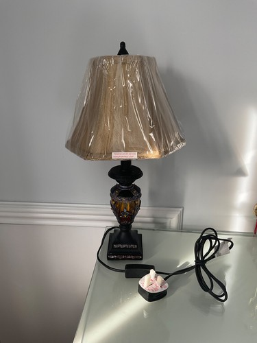 New lamp with silk - with, jewelled