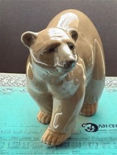 Vintage LLADRO Porcelain Bear Statue Sculpture Figurine Box Spain Polar Animals