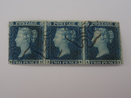 Queen victoria blue stamps - victoria, 2d