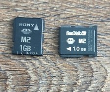 SANDISK & SONY 2x 1GB M2 MEMORY CARD PLUS ADAPTER FREE POSTAGE