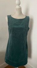 Laura Ashley Ladies Dress 14 Cord Pinafore Pockets Corduroy