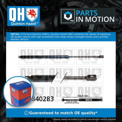 Boot gas strut fits - strut,