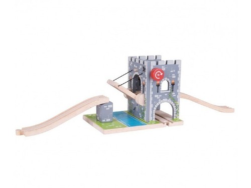 Castle draw bridge - bridge, wooden