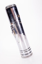 G.E.C. 1930'S CHROME TORCH WITH TWIST FOCUS. SPARES/REPAIRS/NO RETURNS AS NO BAT