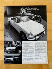 1972 Print Ad MGB "The Sports