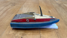 Vintage 60s RC Model Speed Boat Scratch Built in Wood 45cm Restoration Project