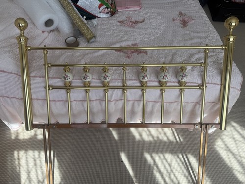 Vintage brass double bed - vintage,