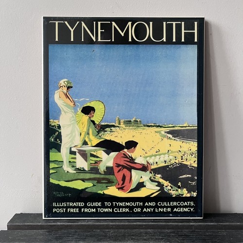 Vintage tynemouth beach tile - tynemouth,