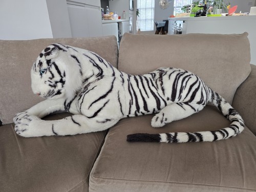 Giant snow leopard - snow, plush