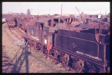 ORIGINAL  35mm slide- ex GWR 5637 & other locos at Woodhams, Barry scrapyard