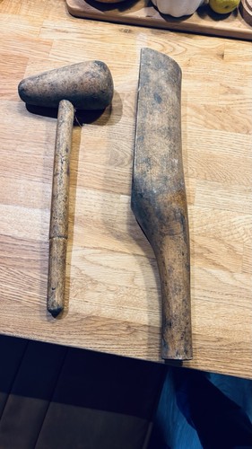 Vintage wooden lead dressing - wooden,
