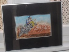 Scrambler Motocross Motorcycle Watercolour Painting KTM Dirt Bike moto cross
