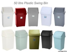 50L LITRE PLASTIC SWING BIN