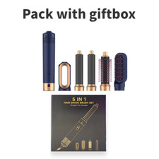 5 in 1 Hair Dryer Hot Air Brush Curling Iron Volumizer Tool for All Hair Types