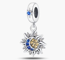 Sun And Moon Charm Bead Silver