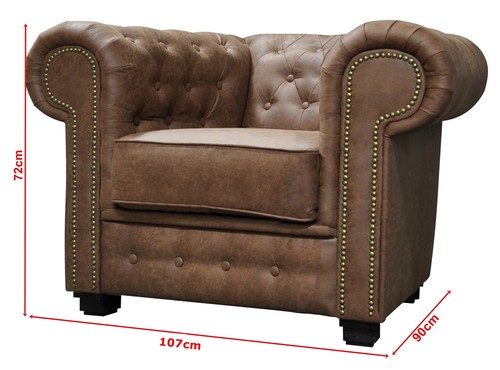 Chesterfield sofa astor brown - sofa,