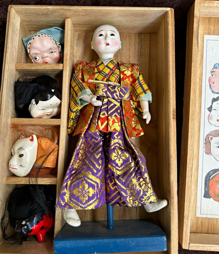 Japanese mask dance doll - mask-dance, set