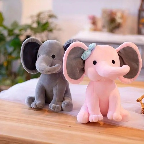 25cm elephant plush toy - 25cm, grey