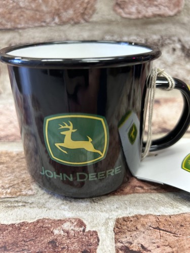 John deere metal enamel mug - deere,